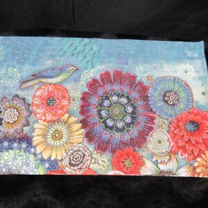 Vintage Boho Birds and Mandala Flowers Valence